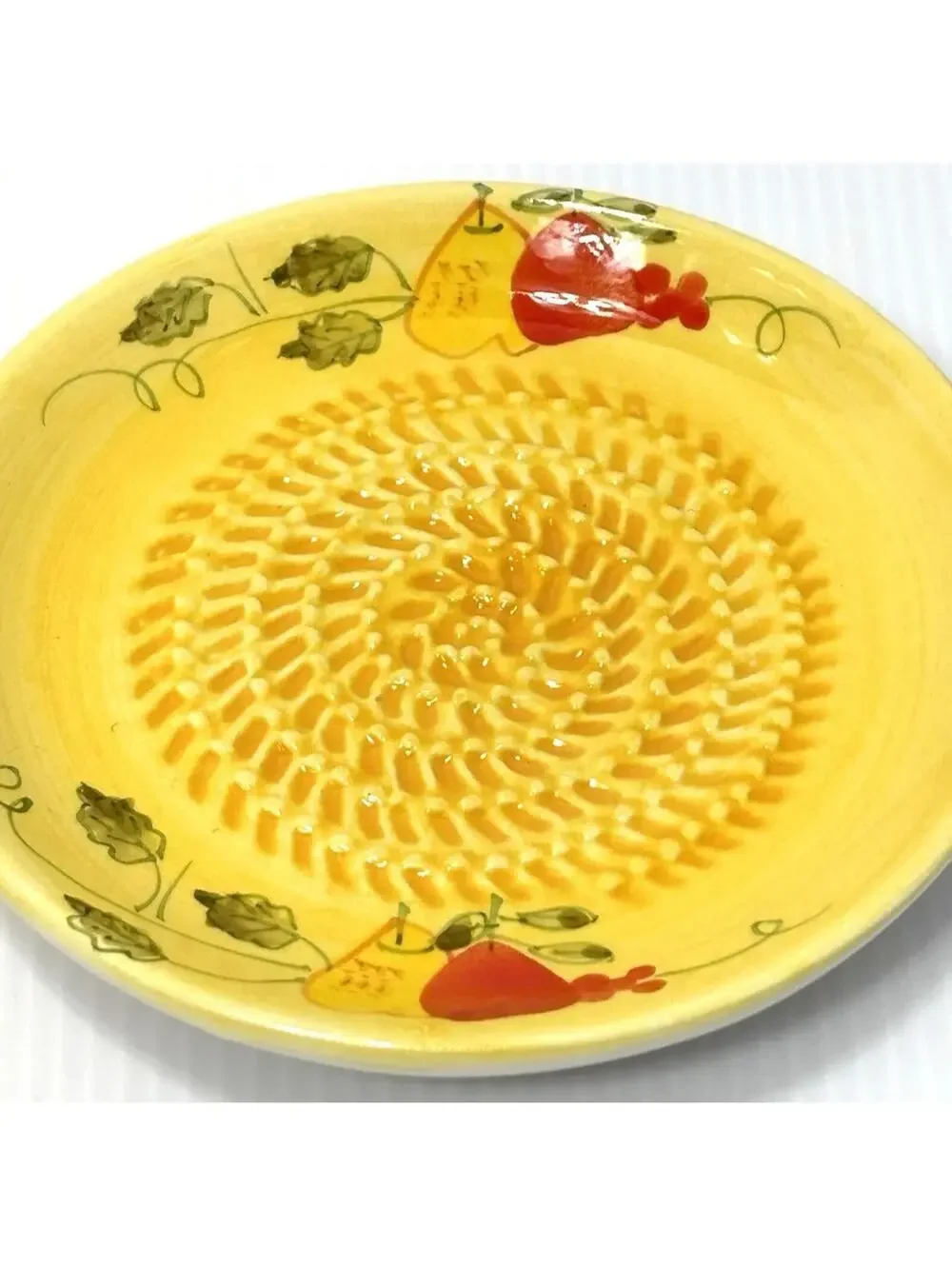 Ceramic Garlic Grater Plate Set Garlic Ginger Nutmeg Parmesan With Peeler &Brush